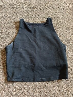 Old Navy Black High-Neck Cropped Tank